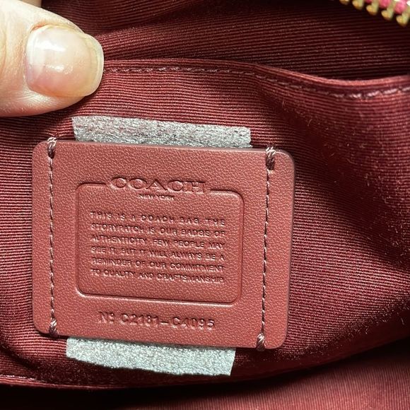 Coach Pink Court Crossbody With Ruching Bag - Picture 6 of 10